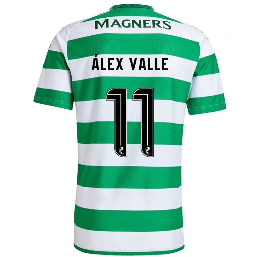 Danxen Kid Álex Valle #11 Green White Home Jersey 2024/25 T-Shirt