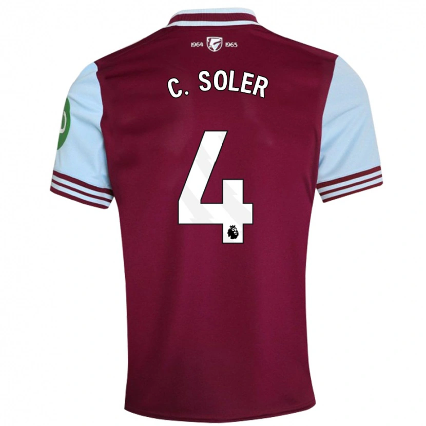 Danxen Kid Carlos Soler #4 Dark Red Home Jersey 2024/25 T-Shirt