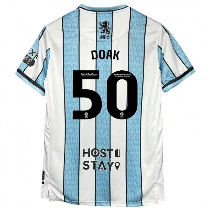 Danxen Kid Ben Doak #50 White Blue Away Jersey 2024/25 T-Shirt