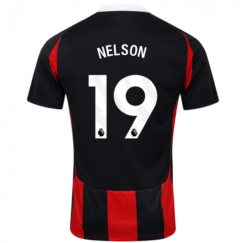 Danxen Kid Reiss Nelson #19 Black Red Away Jersey 2024/25 T-Shirt