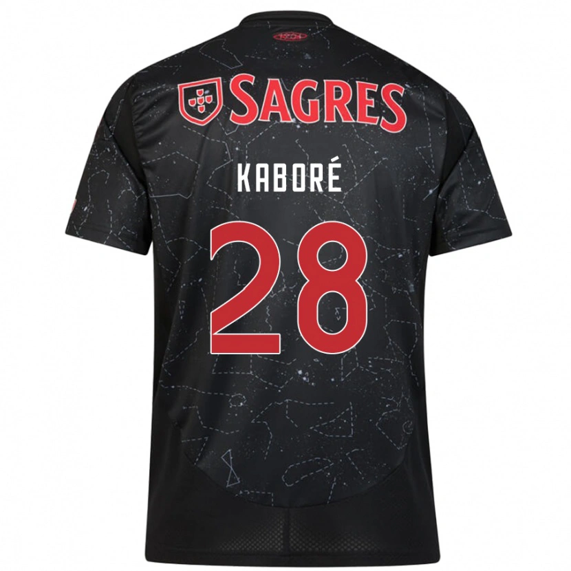 Danxen Kid Issa Kaboré #28 Black Red Away Jersey 2024/25 T-Shirt