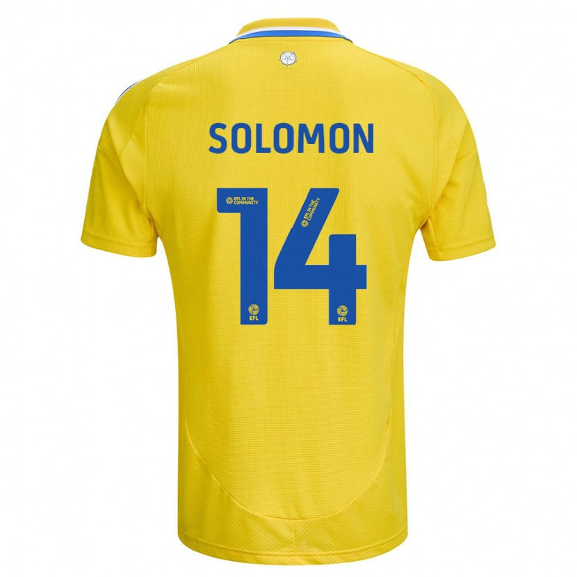 Danxen Kid Manor Solomon #14 Yellow Blue Away Jersey 2024/25 T-Shirt