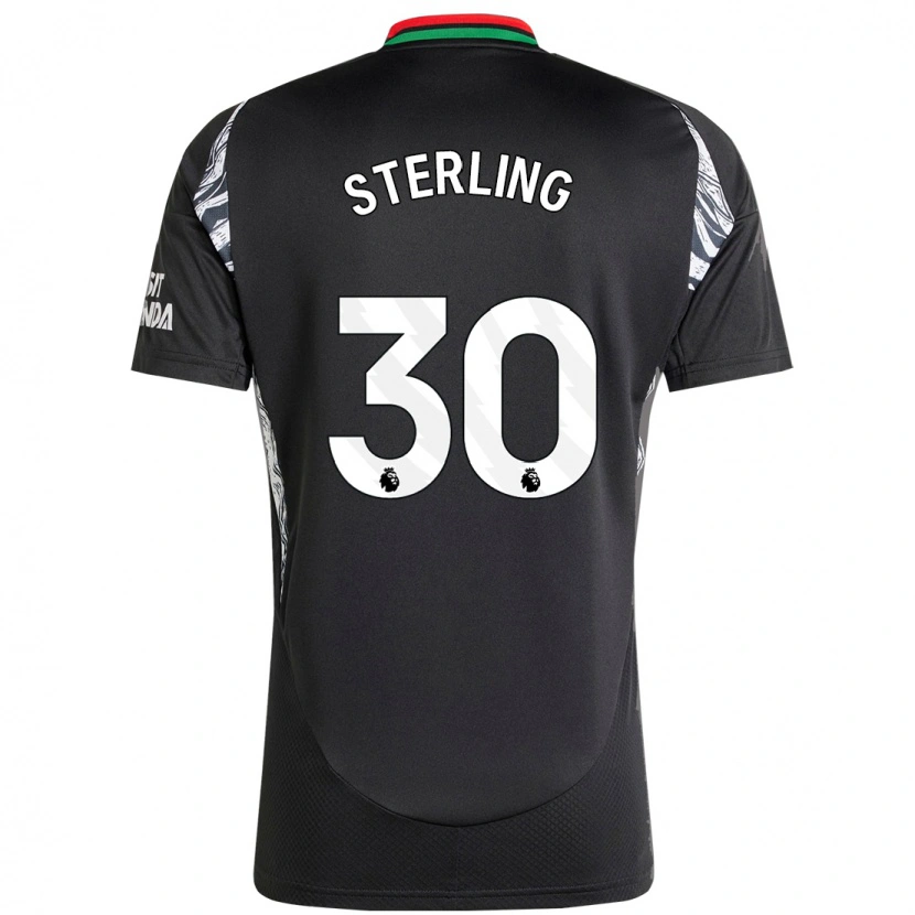 Danxen Kid Raheem Sterling #30 Black Away Jersey 2024/25 T-Shirt