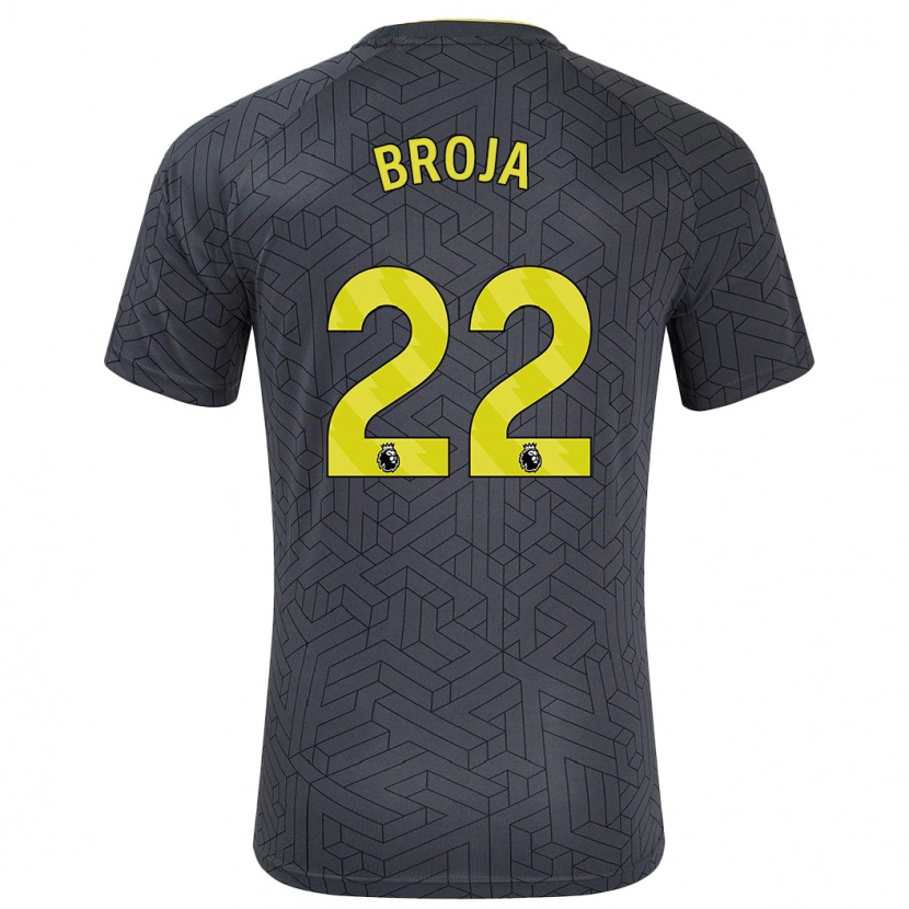 Danxen Kid Armando Broja #22 Black Yellow Away Jersey 2024/25 T-Shirt