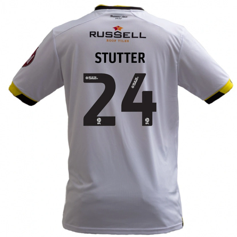 Danxen Kid Ronnie Stutter #24 White Away Jersey 2024/25 T-Shirt