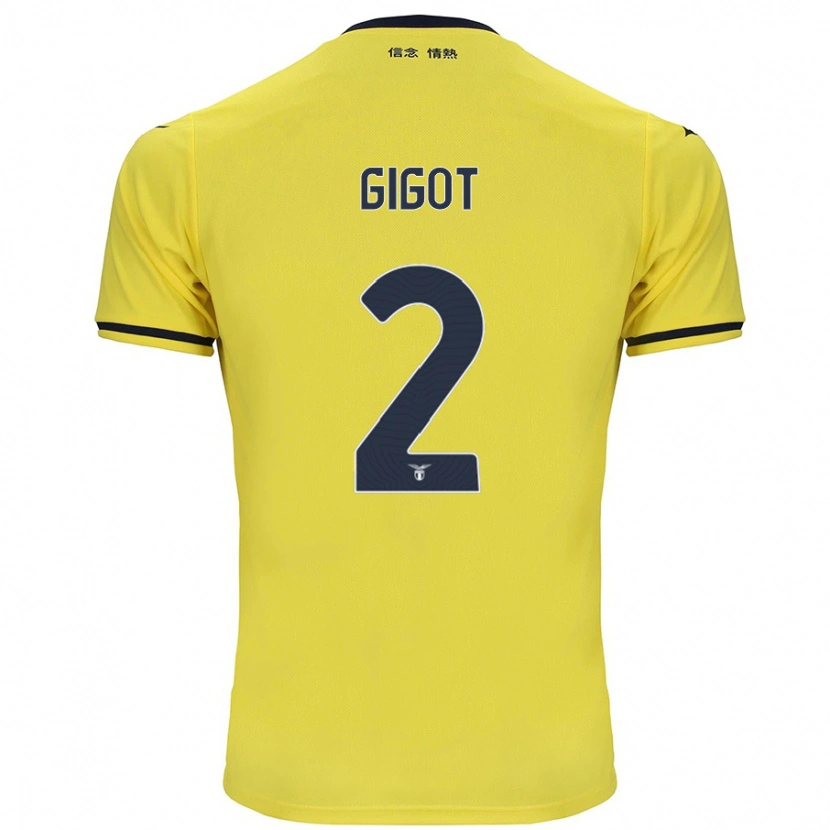 Danxen Kid Samuel Gigot #2 Yellow Away Jersey 2024/25 T-Shirt