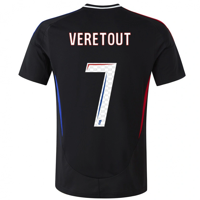 Danxen Kid Jordan Veretout #7 Black Away Jersey 2024/25 T-Shirt