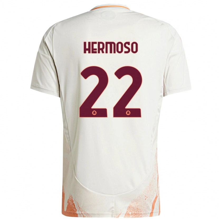 Danxen Kid Mario Hermoso #22 Cream White Orange Away Jersey 2024/25 T-Shirt