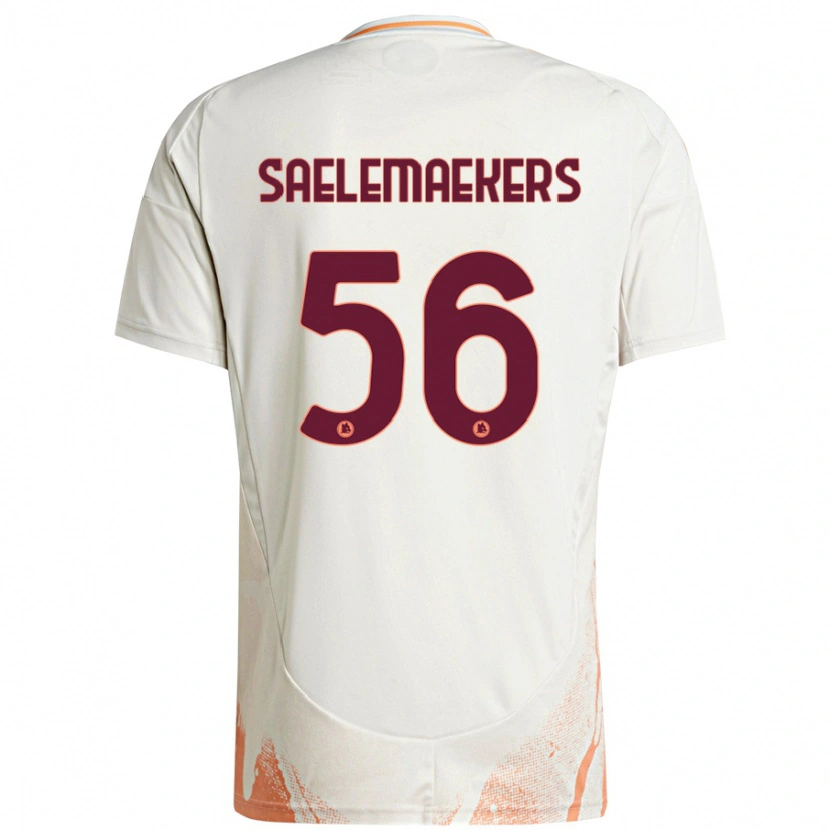 Danxen Kid Alexis Saelemaekers #56 Cream White Orange Away Jersey 2024/25 T-Shirt