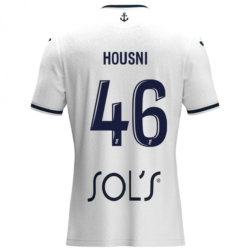 Danxen Kid Ilyes Housni #46 White Dark Blue Away Jersey 2024/25 T-Shirt