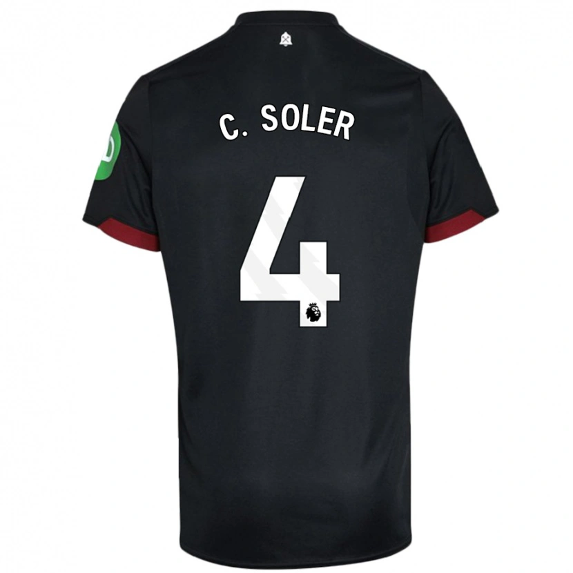 Danxen Kid Carlos Soler #4 Black White Away Jersey 2024/25 T-Shirt