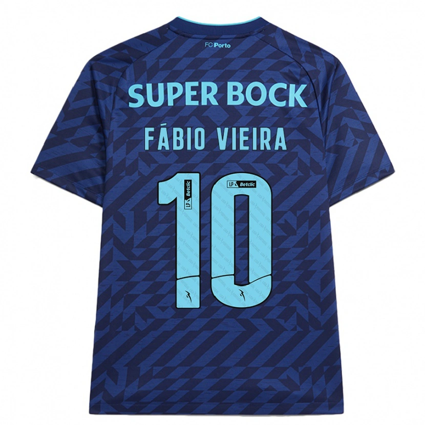 Danxen Kid Fábio Vieira #10 Navy Blue Third Jersey 2024/25 T-Shirt