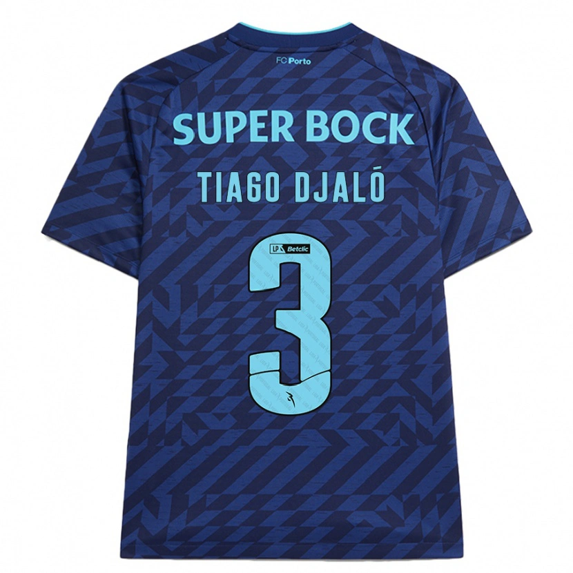 Danxen Kid Tiago Djaló #3 Navy Blue Third Jersey 2024/25 T-Shirt