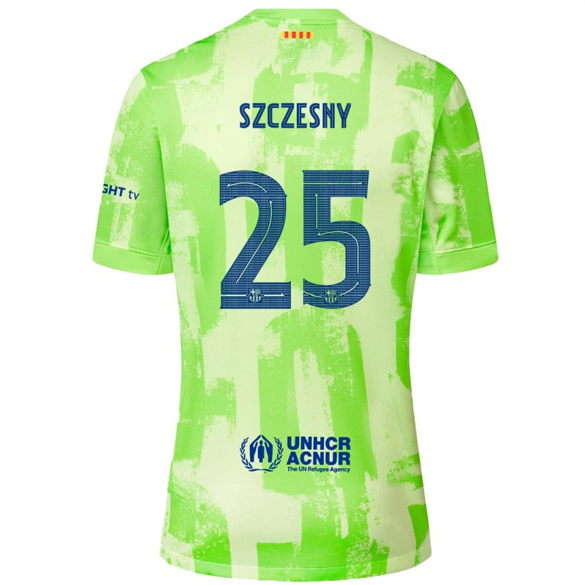 Danxen Kid Wojciech Szczesny #25 Lime Third Jersey 2024/25 T-Shirt