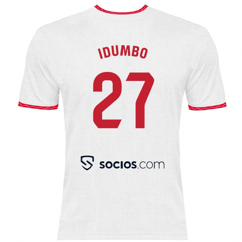 Danxen Kid Stanis Idumbo Muzambo #27 White Red Home Jersey 2024/25 T-Shirt