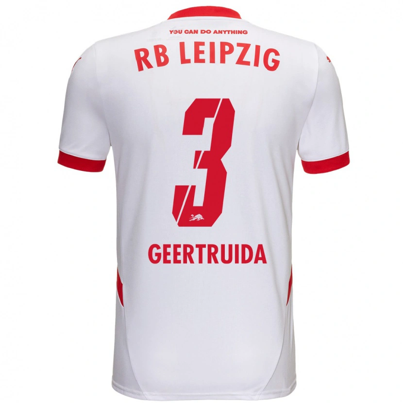 Danxen Kid Lutsharel Geertruida #3 White Red Home Jersey 2024/25 T-Shirt