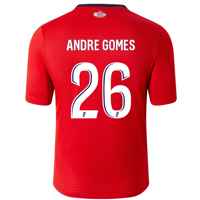 Danxen Kid André Gomes #26 Red White Home Jersey 2024/25 T-Shirt