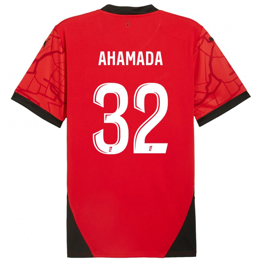 Danxen Kid Naouirou Ahamada #32 Red Black Home Jersey 2024/25 T-Shirt