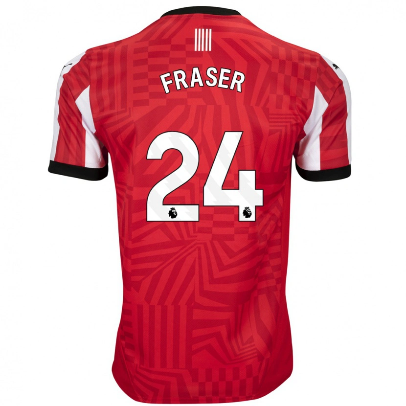 Danxen Kid Ryan Fraser #24 Red White Home Jersey 2024/25 T-Shirt