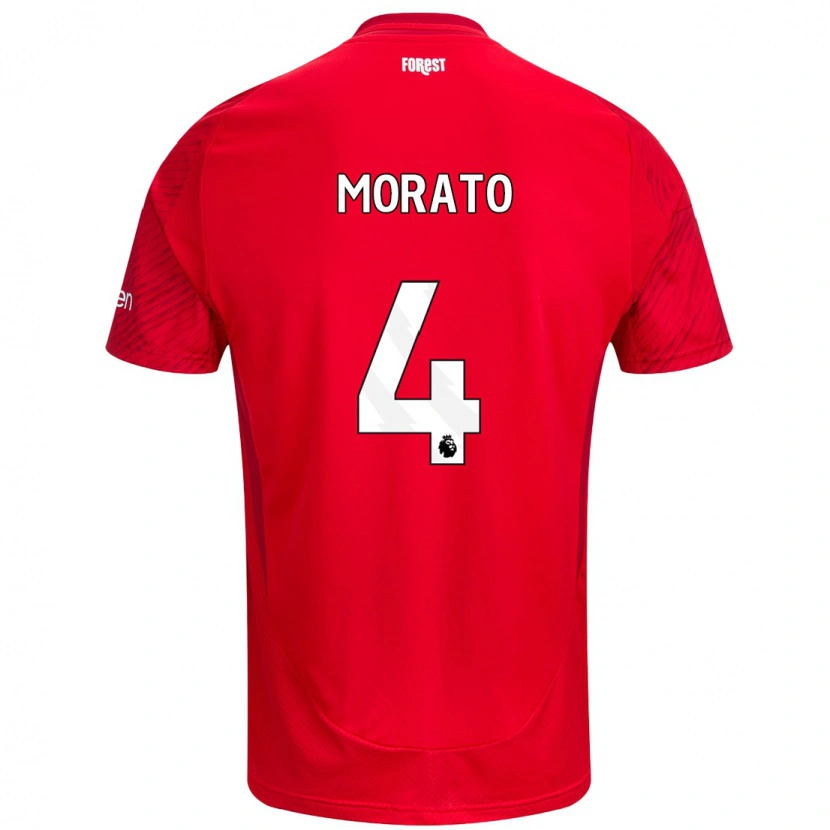 Danxen Kid Morato #4 Red White Home Jersey 2024/25 T-Shirt