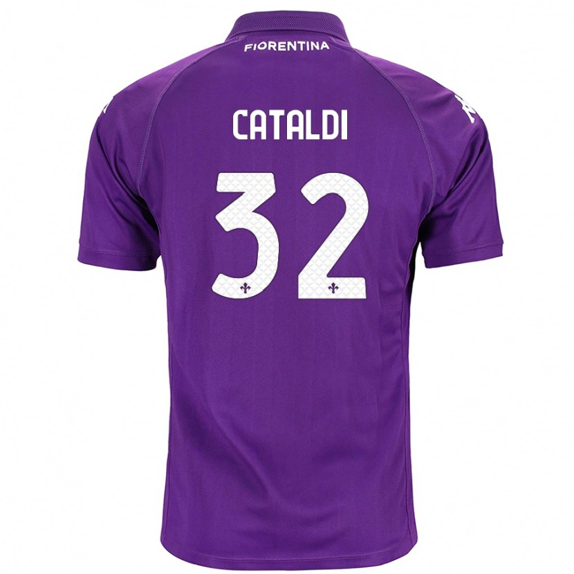 Danxen Kid Danilo Cataldi #32 Purple Home Jersey 2024/25 T-Shirt