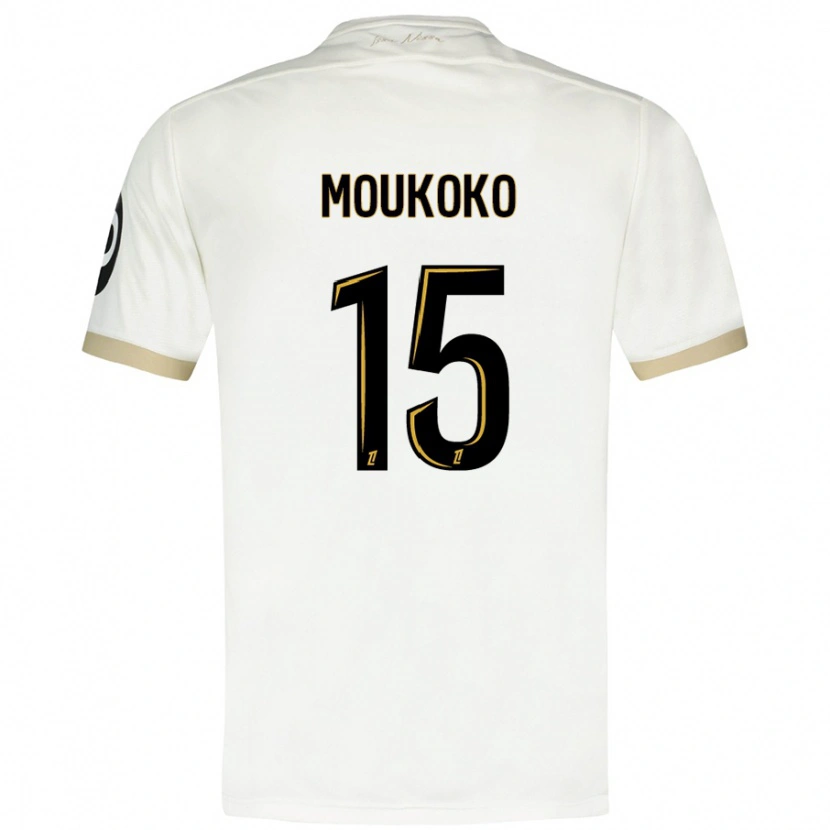 Danxen Kid Youssoufa Moukoko #15 White Gold Away Jersey 2024/25 T-Shirt