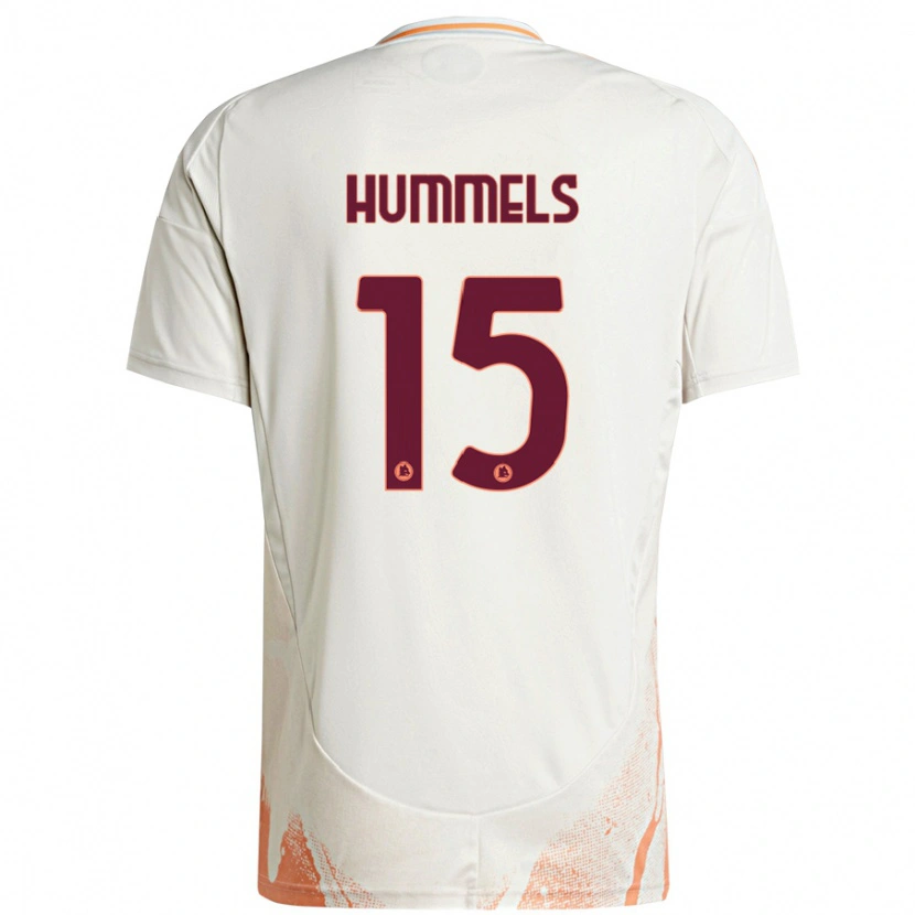 Danxen Kid Mats Hummels #15 Cream White Orange Away Jersey 2024/25 T-Shirt