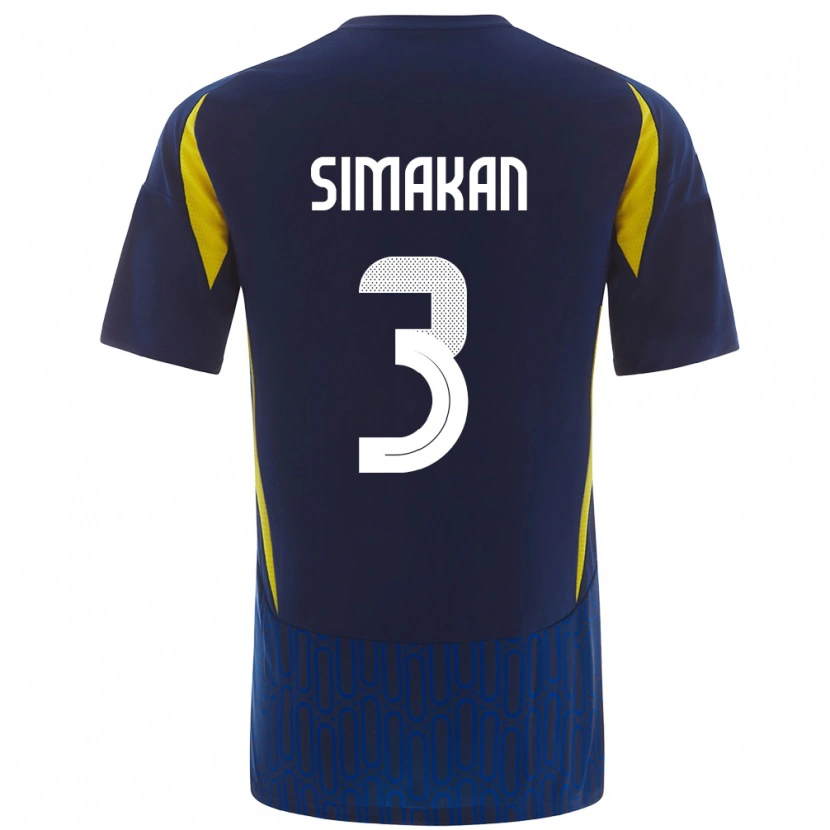 Danxen Kid Mohamed Simakan #3 Blue Yellow Away Jersey 2024/25 T-Shirt