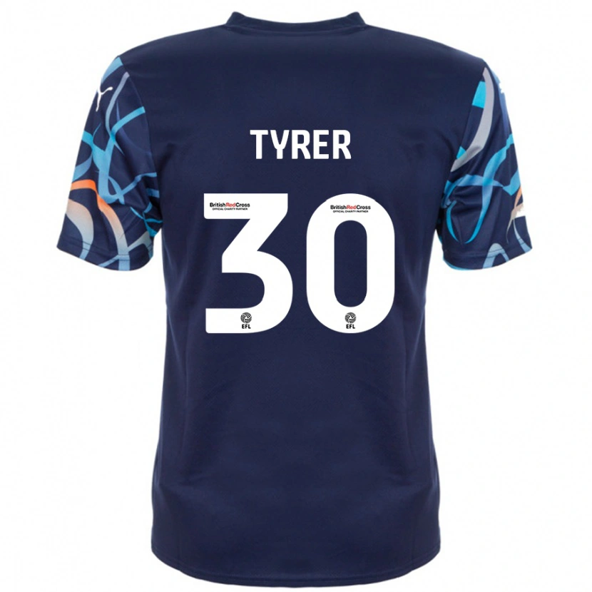 Danxen Kid Harry Tyrer #30 Navy Blue Away Jersey 2024/25 T-Shirt