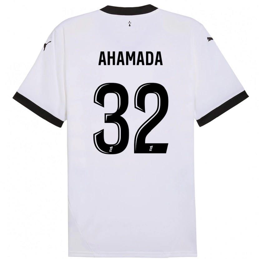 Danxen Kid Naouirou Ahamada #32 White Black Away Jersey 2024/25 T-Shirt