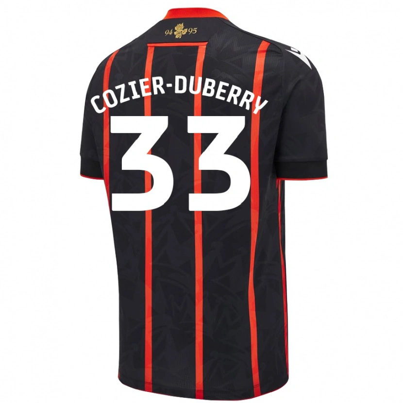 Danxen Kid Amario Cozier-Duberry #33 Black Red Away Jersey 2024/25 T-Shirt