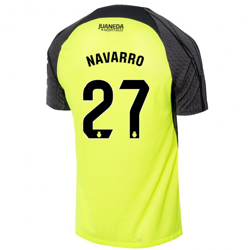 Danxen Kid Robert Navarro #27 Fluorescent Green Black Away Jersey 2024/25 T-Shirt