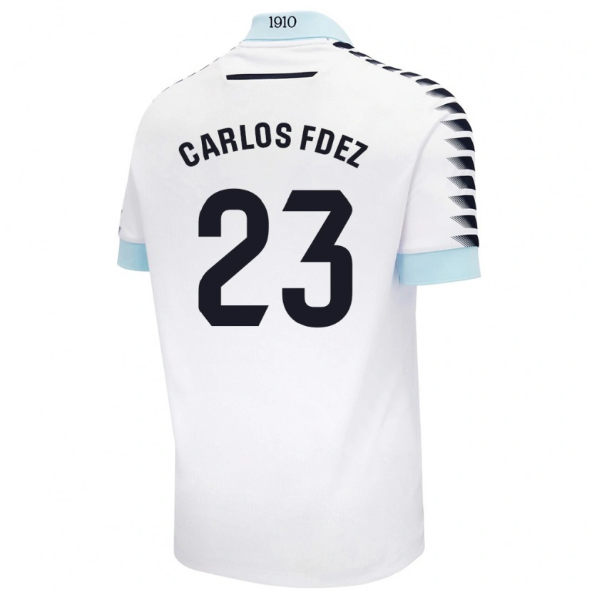 Danxen Kid Carlos Fernández #23 White Blue Away Jersey 2024/25 T-Shirt