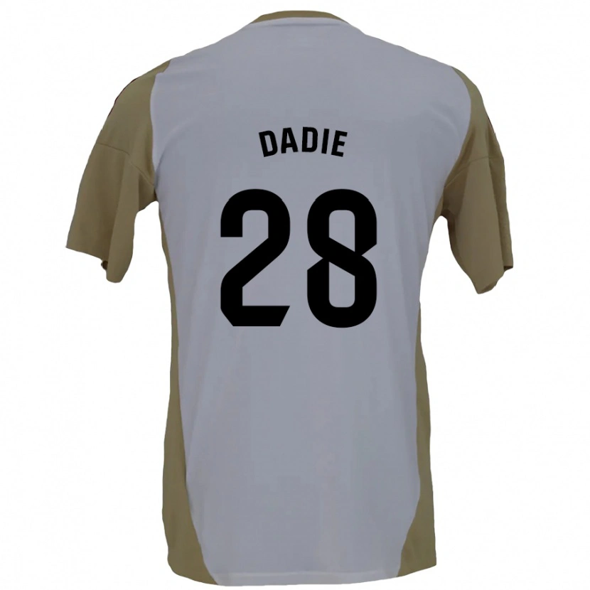 Danxen Kid Alberto Dadie #28 Brown White Away Jersey 2024/25 T-Shirt