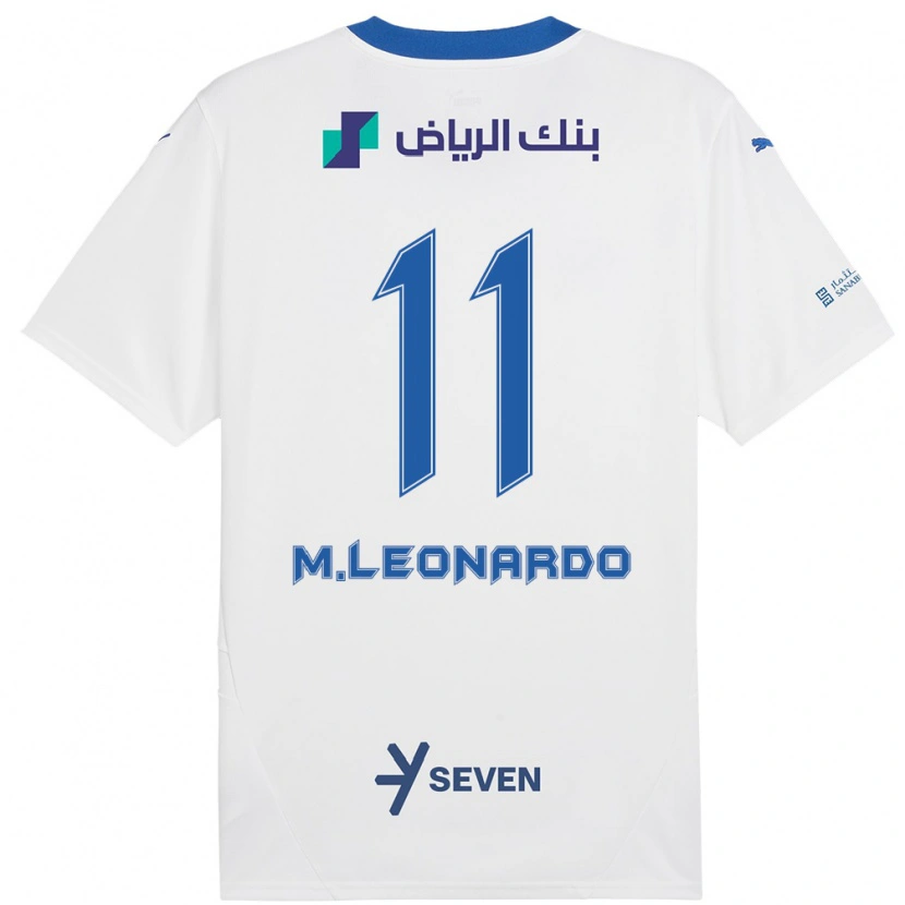 Danxen Kid Marcos Leonardo #11 White Blue Away Jersey 2024/25 T-Shirt