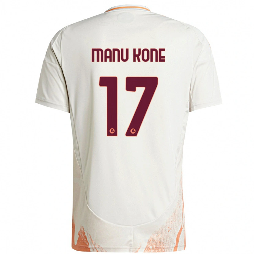 Danxen Kid Manu Koné #17 Cream White Orange Away Jersey 2024/25 T-Shirt