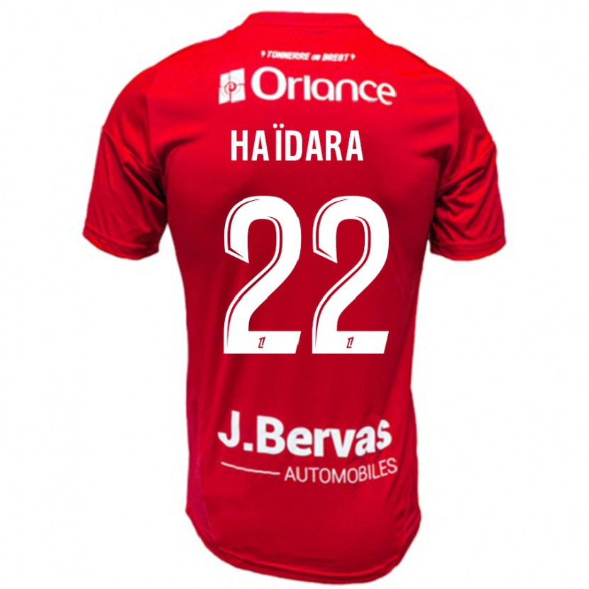 Danxen Kid Massadio Haidara #22 Red White Home Jersey 2024/25 T-Shirt