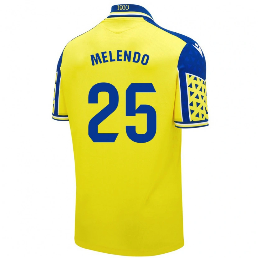 Danxen Kid Óscar Melendo #25 Yellow Blue Home Jersey 2024/25 T-Shirt