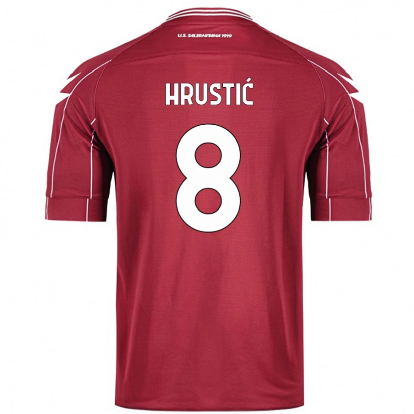 Danxen Kid Ajdin Hrustić #8 Burgundy Home Jersey 2024/25 T-Shirt