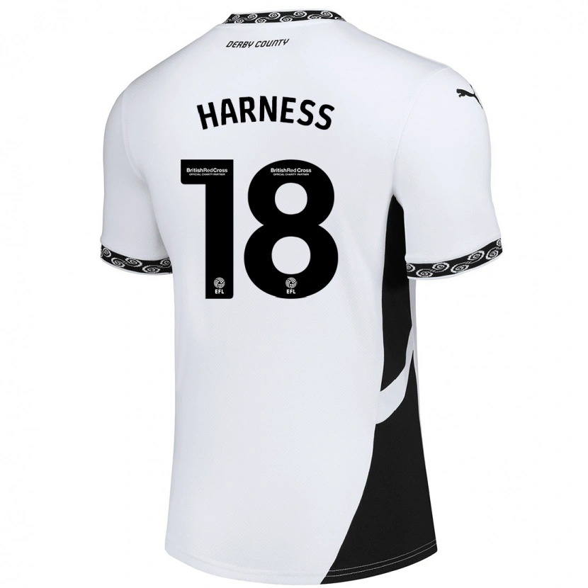 Danxen Kid Marcus Harness #18 White Black Home Jersey 2024/25 T-Shirt