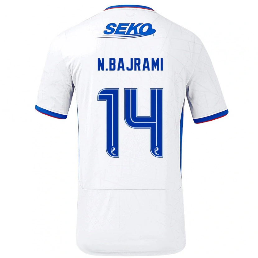 Danxen Kid Nedim Bajrami #14 White Blue Away Jersey 2024/25 T-Shirt