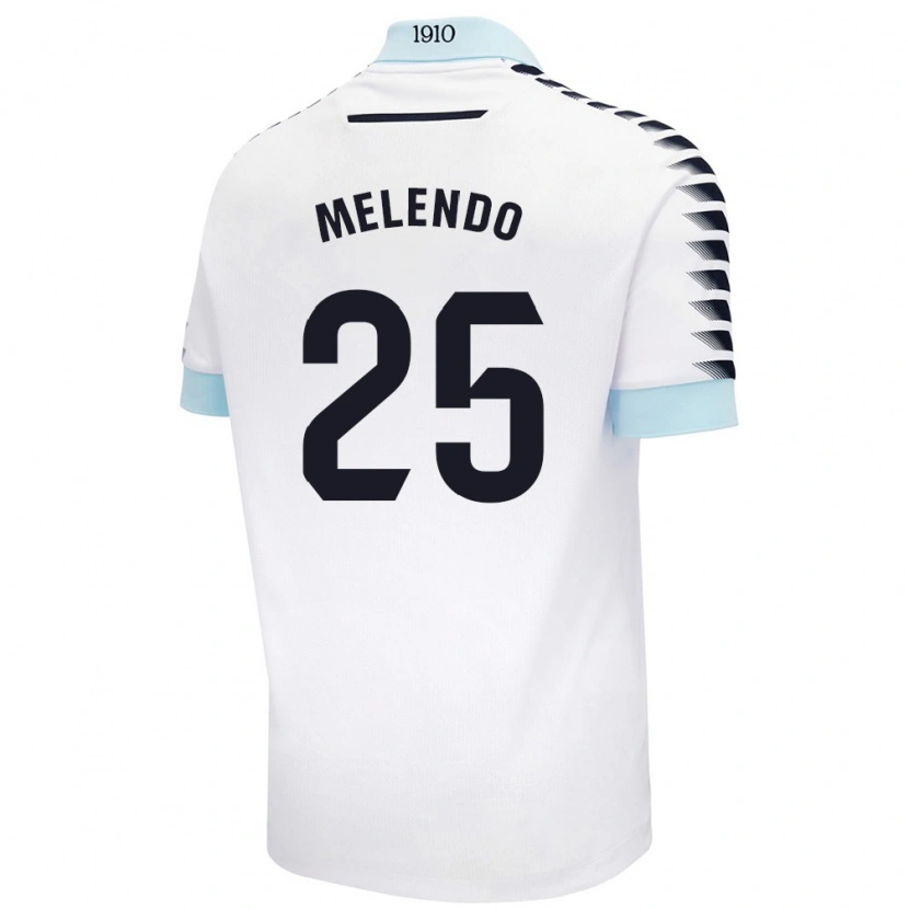 Danxen Kid Óscar Melendo #25 White Blue Away Jersey 2024/25 T-Shirt