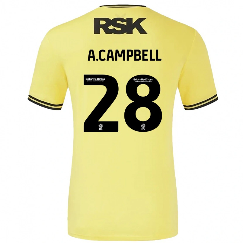 Danxen Kid Allan Campbell #28 Yellow Black Away Jersey 2024/25 T-Shirt