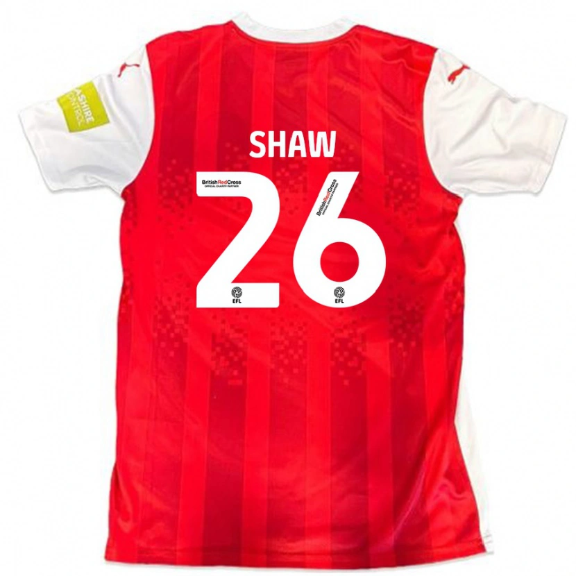 Danxen Kid Liam Shaw #26 Red White Home Jersey 2024/25 T-Shirt