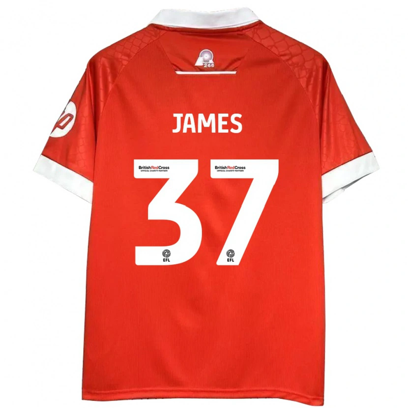 Danxen Kid Matty James #37 Red White Home Jersey 2024/25 T-Shirt