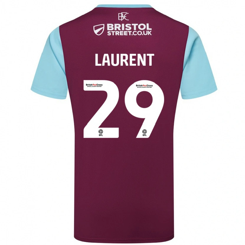 Danxen Kid Josh Laurent #29 Burgundy Sky Blue Home Jersey 2024/25 T-Shirt