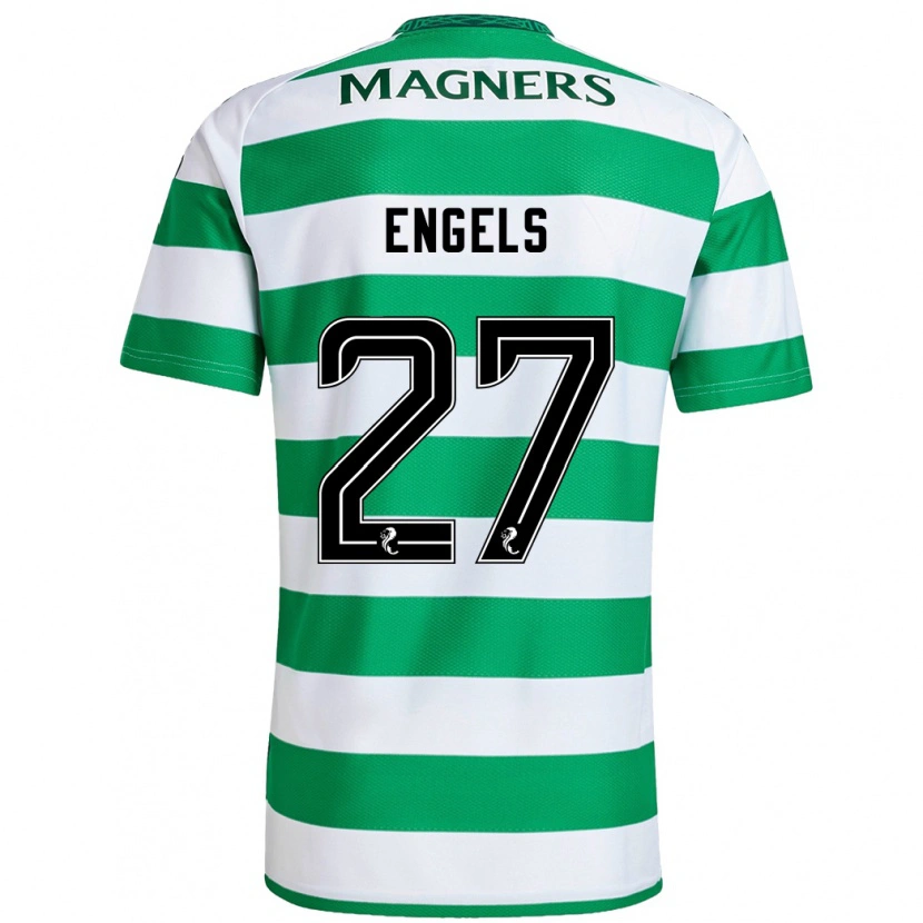 Danxen Kid Arne Engels #27 Green White Home Jersey 2024/25 T-Shirt