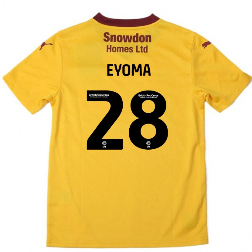 Danxen Kid Timothy Eyoma #28 Orange  Burgundy Away Jersey 2024/25 T-Shirt