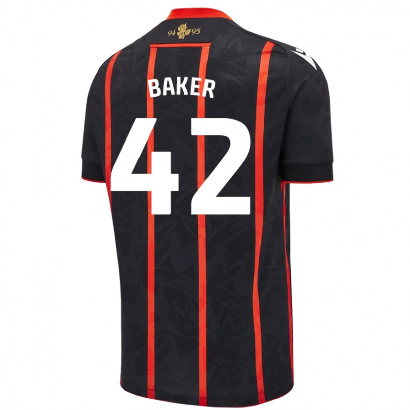 Danxen Kid Lewis Baker #42 Black Red Away Jersey 2024/25 T-Shirt