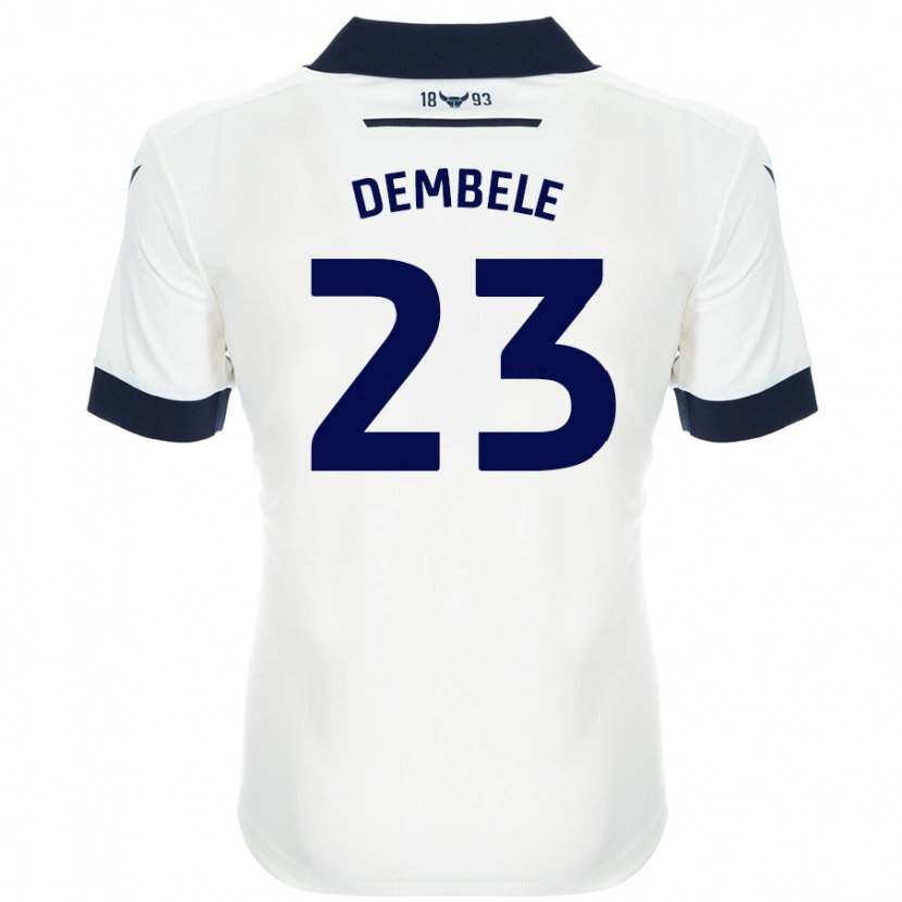 Danxen Kid Siriki Dembélé #23 White Navy Blue Away Jersey 2024/25 T-Shirt